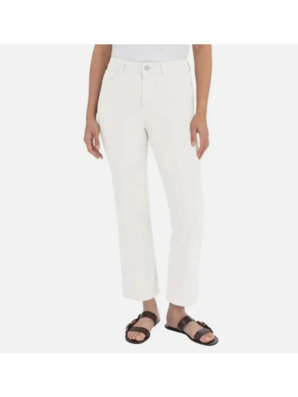 Blanknyc White Straight Leg Womens Jeans Size 10 Cotton Blend